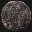 London Coins : A173 : Lot 1464 : Malta 2 Scudi 1724 Larger Crowned Arms without inner circle KM#187 VF with multicoloured toning, onc...