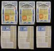 London Coins : A173 : Lot 2 : China, Chinese Government 1912 Gold Loan, 5 x bonds for £20, black and blue ornate design, wit...