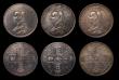 London Coins : A173 : Lot 787 : Double Florins (3) 1887 Roman 1 ESC 394, Bull 2695 Bright EF with some contact marks, 1887 Arabic 1 ...