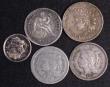 London Coins : A173 : Lot 990 : USA (5) Dime 1884 Breen 3425 Fine, Three Cents (2) 1865 Doubled date (vertical) Breen 2413 VG the do...