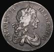 London Coins : A174 : Lot 1459 : Crown 1670 70 over 69, VICESIMO SECVNDO edge, 10 harp strings, ESC 41, Bull 381 Fine or better/appro...