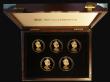 London Coins : A174 : Lot 562 : East Caribbean States 2002 Ten Dollars - The Five Golden Jubilee Monarchs - a 5-coin set in gold com...