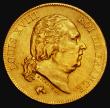London Coins : A175 : Lot 1003 : France 40 Francs Gold 1818W Lille Mint KM#713.6 GVF and lustrous