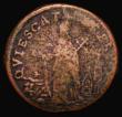 London Coins : A175 : Lot 1054 : Ireland Farthing undated  St. Patricks (c.1674) S.6569 About VG