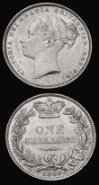 London Coins : A175 : Lot 2794 : Shillings (2) 1883 ESC 1342, Bull 3072 EF, 1884 ESC 1343, Bull 3074, Davies 721 dies 7D Cross does n...