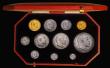 London Coins : A175 : Lot 402 : Proof Set 1902 (11 coins) the short Matt Proof issue Sovereign to Maundy Penny, the Sixpence with a ...