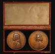 London Coins : A175 : Lot 794 : Centenary of Wesleyan Methodism 1839 a 2-medal set both 48mm diameter in bronze by C.F.Carter, the f...