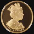 London Coins : A176 : Lot 1285 : Five Pound Crown 2002 Queen Elizabeth II Golden Jubilee S.L10 Gold Proof in an NGC holder and graded...