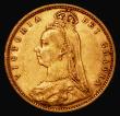 London Coins : A176 : Lot 1395 : Half Sovereign 1892 Low Shield, No J.E.B. on truncation, S.3869D. DISH L516 Fine or better/NVF