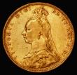 London Coins : A176 : Lot 1999 : Sovereign 1890 G: of D:G: closer to the crown S.3868B, DISH L13 Fine