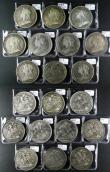 London Coins : A176 : Lot 2268 : Crowns (20) 1887 ESC 296, Bull 2585, Davies 480 dies 1A, VF with grey tone, 1893 LVI Wider spaced 3 ...