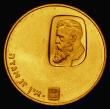 London Coins : A176 : Lot 974 : Israel 20 Lirot Gold 1960 100th Anniversary of the Birth of Theodore Herzl / Israel's 12th Anni...