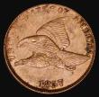 London Coins : A177 : Lot 1134 : USA One Cent 1857 Closed E in ONE, Breen 1927 EF with some tone spots in the legends, the obverse wi...
