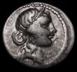 London Coins : A177 : Lot 1165 : Ancient Rome Denarius Julius Caesar (47-46BC) mint in Africa, Obverse: Diademed head of Venus right,...
