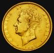 London Coins : A177 : Lot 1988 : Sovereign 1828 Marsh 13, S.3801, Good Fine with some heavy scuffs on the obverse, an extremely rare ...
