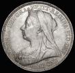 London Coins : A178 : Lot 1293 : Crown 1897 LXI ESC 313, Bull 2603, Davies 522 dies 2D, UNC/AU and attractively toned