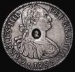 London Coins : A178 : Lot 1312 : Dollar George III Oval Countermark on a Mexico 8 Reales 1793 FM ESC 129, Bull 1852, countermark VF, ...