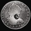 London Coins : A178 : Lot 1410 : Half Dollar George III with Oval Countermark struck on Bolivia 4 Reales 1775 Potosi PTS, as ESC 611,...