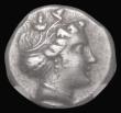 London Coins : A178 : Lot 972 : Ancient Greece - Euboia, Histiaea Silver Tetrobol (196-146BC) Obverse: Head of Histiaea right, Rever...