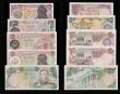 London Coins : A179 : Lot 140 : Iran 100 Rials SH1330 (1951) Pick 57 EF, 20 Rials SH1332 (1953) Pick 60 Fine, 20 Rials (1969) Pick 8...
