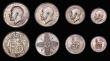London Coins : A179 : Lot 1415 : Proof Set 1911 (8 coins) Halfcrown to Maundy Penny, the Florin with a small scuff in the obverse fie...