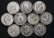 London Coins : A179 : Lot 2697 : World Silver Crown-sized (10) Italian States - Naples 120 Grana (3) 1839, 1847, 1852, Italy Five Lir...