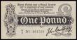 London Coins : A179 : Lot 6 : One Pound Bradbury First Issue T3.3 Black Six-digit serial number Dot in No. type 1914 series E/3 00...