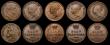 London Coins : A180 : Lot 2109 : Fractional Farthings (10) Half Farthings (5) 1837 GVF with some contact marks, rare, 1843 EF, the ob...