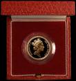 London Coins : A180 : Lot 495 : Sovereign 1985 S.SC2 Gold Proof FDC in the Royal Mint box of issue with certificate