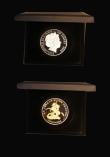 London Coins : A180 : Lot 680 : Jersey (2) Ten Pounds 2009 St. George and the Dragon 5oz. Silver Proof, the reverse with gold highli...