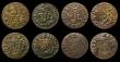 London Coins : A180 : Lot 736 : Farthings 17th Century Southwark (4) Borough High Street (4) 1649 L.H. At The Golden Key W.56 (2) No...