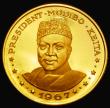 London Coins : A181 : Lot 1096 : Mali 100 Francs 1967 President Mobido Keita, Gold Proof, 32 grammes of .900 gold KM#8 nFDC with some...