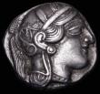 London Coins : A181 : Lot 1239 : Ancient Greece, Athens, Attica Tetradrachm,(c.440-404BC) Obverse: Head of Athena right, wearing cres...