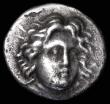 London Coins : A181 : Lot 1249 : Ancient Greece, Rhodes - Caria, Didrachm (c.250BC) Obverse: Facing radiate head of Helios, Reverse: ...