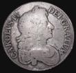 London Coins : A181 : Lot 1517 : Crown 1673 VICESIMO QVINTO edge, ESC 47, Bull 390 VG/Fair