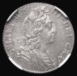 London Coins : A181 : Lot 2048 : Sixpence 1697 Third Bust, Later Harp, Large Crowns, Second L in GVLIELMVS has very faint horizontal ...