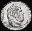 London Coins : A181 : Lot 996 : France Five Francs 1847BB Strasbourg Mint KM#749.3 EF