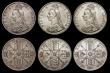 London Coins : A182 : Lot 1495 : Double Florins (3) 1887 Arabic 1 GVF with some edge nicks, 1889 VF with a light scuff in the obverse...