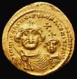 London Coins : A182 : Lot 2083 : Byzantine Gold Solidus Heraclius and Heraclius Constantine (c.610.641AD) Obverse: Crowned and draped...