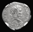 London Coins : A182 : Lot 2123 : Roman Denarius Septimus Severus (193-211AD), Struck 199AD. Obverse: Laureate head right, L SEPT SEV ...