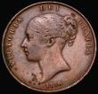 London Coins : A182 : Lot 2850 : Penny 1856 Plain Trident, Peck 1510 About Fine with some verdigris