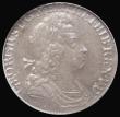 London Coins : A182 : Lot 2936 : Shilling 1723 SSC First Bust ESC 1176, Bull 1586 AU/GEF and attractively toned, in an LCGS holder an...