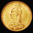 London Coins : A182 : Lot 3200 : Sovereign 1887M Jubilee Head, Angled J in J.E.B., G: of D:G: closer to the crown, Marsh 131E, DISH M...
