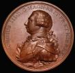London Coins : A182 : Lot 743 : George III Preserved from Assassination 1800, 48mm in bronze by C.H.Kuchler, Obverse : Bust left arm...