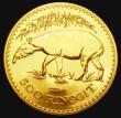 London Coins : A183 : Lot 1051 : Malaysia 500 Ringgit 1976 Gold Conservation series - Malayan Tapir KM#21 UNC with full lustre and so...