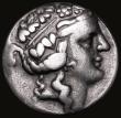 London Coins : A183 : Lot 1258 : Ancient Greece Tetradrachm, Thasos - Thrace (after 148BC), Obverse: Head of Dionysus right, wearing ...