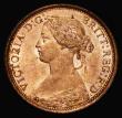 London Coins : A183 : Lot 1559 : Farthing 1860 Toothed Border, Five Berries, Freeman 501 dies 3+B UNC with practically full lustre, a...