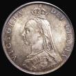 London Coins : A183 : Lot 1712 : Florin 1887 Jubilee Head, Small italic J in J.E.B. I of DEI points left of a bead, ESC 868, Bull 295...
