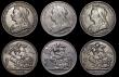 London Coins : A183 : Lot 2441 : Crowns (3) 1893 LVI ESC 303, Bull 2593, Davies 501 dies 1A, About Fine/Fine, 1893 LVII ESC 305, Bull...