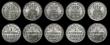 London Coins : A183 : Lot 2718 : German States (5) - Wurttemberg One Kreuzer (3) 1862 KM#600 Lustrous UNC, 1867 KM#612 (2) both Lustr...
